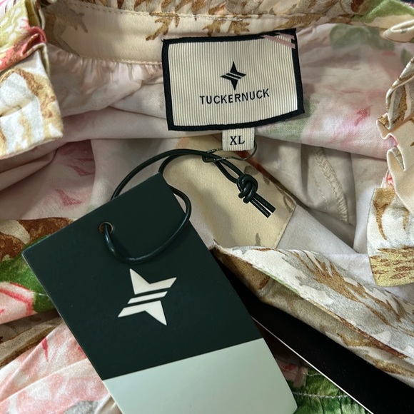 Tuckernuck Crawford Mini Dress Sun Faded Floral V neck Flutter Sleeve XL NEW - Picture 10 of 15